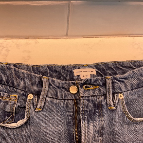 Good American good boy straight leg with split hem size 4 31”inseam - Picture 4 of 6